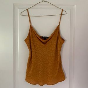 Golden Yellow Banana Republic Cheetah Print Top